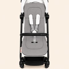 Pera Baby Bebek Arabası Minderi, Gri Renkli Minder, Çok Yönlü Puset Minderi (Cybex ile Tam Uyumlu)