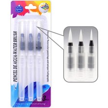 Hobbyrons Su Hazneli Sulu Boya Fırçası 3'lü Set, Ince, Orta, Kalın