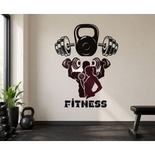FTR Malzemecim Fitness Duvar Stickerı – Şeffaf Folyo Uv Baskı Spor Salonu Dekoru