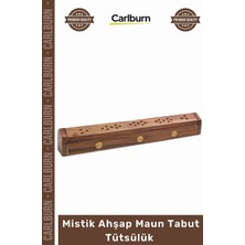 Carlburn Özel Üretim Kaliteli Dekoratif Mistik Tasarım Yoga Meditasyon Buhurdanlık Ahşap Maun Tabut Tütsülük