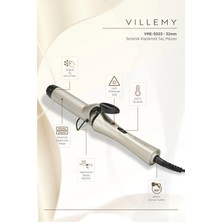 Villemy 32 mm Seramik Kaplamalı Profesyonel Saç Maşası – Büyük ve Doğal Dalgalar -VME-3003
