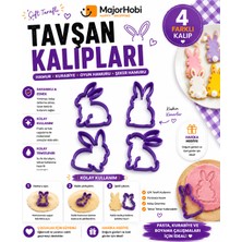 Major Hobi Tavşan Kurabiye Kalıbı Seti 3D Baskı Şeker Hamuru ve Oyun Hamuru Kalıpları