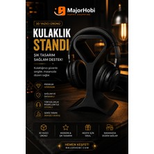 Major Hobi Kulaklık Standı 23 cm Masaüstü Kulaklık Tutucu Modern Tasarım 3D Baskı