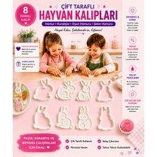 Major Hobi Çift Taraflı Hayvan Kurabiye Kalıbı Seti 3D Baskı Hamur ve Oyun Hamuru Kalıpları