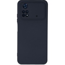 Mudanis Poco M4 Pro 4g Kılıf Nano Içi Kadife Silikon - Lacivert