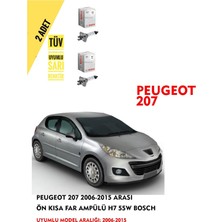 Bosch Peugeot 207 2006-2015 Arası Ön Kısa Far Ampülü (2 Adet) Sarı Renk