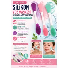 SYKU Çift Taraflı Silikon Maske Fırçası Peeling Etkili Yüz Temizleme ve Maske Uygulama Aparatı