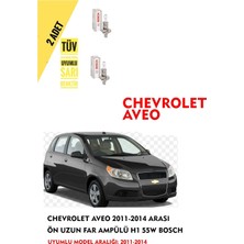 Bosch Chevrolet Aveo 2011-2014 Arası Ön Uzun Far Ampülü (2 Adet) Sarı Renk