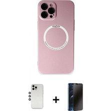 Marsilyan™- iPhone 12 Pro Kılıf Zirve Klasik Prime - Siyah 3D Antistatik Hayalet Cam Ekran Koruyucu + Shine Kamera Lens - Gs