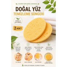 SYKU 2’li Doğal Yüz Temizleme Süngeri Gözenekli Cilt Bakım ve Makyaj Temizleme Süngeri