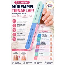 SYKU 7 Aşamalı Tırnak Törpüsü Parlatıcı Buffer Manikür Bakım Törpüsü Pürüzsüz Parlak Tırnak Için