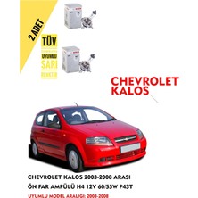 Bosch Chevrolet Kalos 2003-2008 Arası Ön Far Ampül Takımı 2 Adet