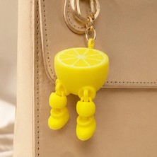 Brand House Çok Renkli 3D Flexi Limon Anahtarlık & Çanta Süsü | Hareketli Charm Aksesuar
