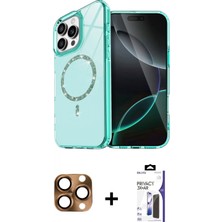 Marsilyan™- iPhone 16 Pro Max Kılıf Kıvılcım Form Prime - Siyah Bilvis 3x Ar Hayalet Cam Ekran Koruyucu + Pers Alüminyum Kamera Lens - Cltm
