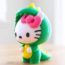 Brand House Çok Renkli 3D Flexi Dinozor Kedi Anahtarlık & Çanta Süsü | Hareketli Charm