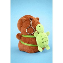 Ziventa Kapibara Peluş Yeşil Sülfat Sevimli Anahtarlık Capybara Kapipara Labubu Oyuncak 10CM Sevgili