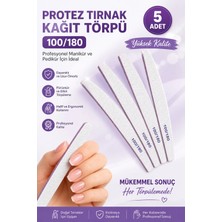 SYKU Protez Tırnak Kağıt Törpü Seti 100/180 5 Adet Manikür Pedikür Için Profesyonel Tırnak Törpüsü