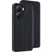 Mudanis Poco X7 Pro Kılıf Flip Cover - Siyah