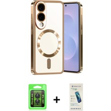 Marsilyan™- Galaxy S25 Edge Kılıf Nova Işık Özel Seri - Şeffaf Pasifik Cam Ekran Koruyucu + Raze Metal Kamera Lens - Sh