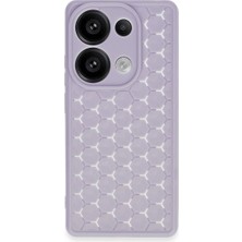 Mudanis Redmi Note 13 Pro 4g Kılıf Petek Silikon Kapak - Lila