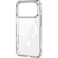 Lustnau iPhone 17 Pro Max Uyumlu Sert Sararmaz Şeffaf Kılıf, Kablosuz Şarj Uyumlu