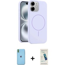 Marsilyan™- iPhone 11 Kılıf Yankı Form Serisi - Şeffaf Pasifik Cam Ekran Koruyucu + Neon Fosforlu Kamera Lens - Yl