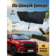 Ufak Tefek Şeyler Chery Tıggo 8 Pro Luxury Araca Uygun Araç Ön Cam Güneşliği Katlanabilir Şemsiye Perde Oto Güneşlik Numaratör Hediyeli