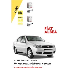 Bosch Albea 2002-2012 Arası Ön Kısa Far Ampülü (2 Adet) Sarı Renk