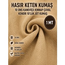 Şanlı Ambalaj Hasır Keten Kumaşı 10 Ons Kaneviçe Kınnap Çuval Kendir 10’luk Jüt Kumaş 1m