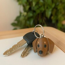 Brand House Çok Renkli 3D Flexi Wiener Köpek Anahtarlık & Çanta Süsü | Hareketli Charm