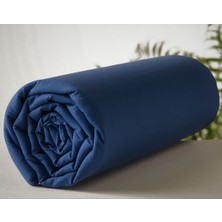 Maki Home %100 Pamuklu Lacivert 90X190+50X70 cm Tek Kişilik Lastikli Çarşaf Takımı