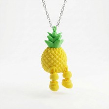 Brand House Çok Renkli 3D Flexi Ananas Anahtarlık & Çanta Süsü | Hareketli Charm Aksesuar