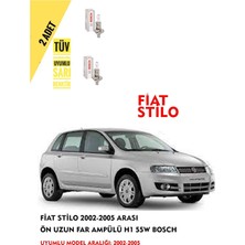Fiat Stilo 2002-2005 Arası  Ön Uzun Far Ampülü H1 55W Bosch (2 Adet) Sarı Renk