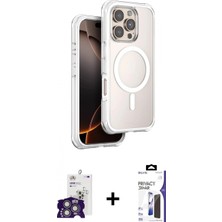 Marsilyan™- iPhone 16 Pro Max Kılıf Zirve Klasik Prime - Siyah Bilvis 3x Ar Hayalet Cam Ekran Koruyucu + Bilvis Titan Kamera Lens - Gs