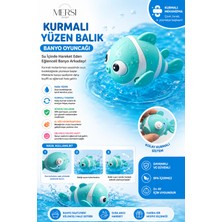 Mersi Shop Kurmalı Yüzen Balık Banyo Oyuncağı | Su Içinde Hareket Eden Bebek ve Çocuk Banyo Oyuncağı