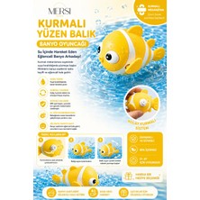 Mersi Shop Kurmalı Yüzen Balık Banyo Oyuncağı | Su Içinde Hareket Eden Bebek ve Çocuk Banyo Oyuncağı