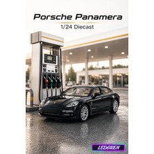 L'edoren Siyah Renkli Porsche Panamera 1/24 Diecast Koleksiyon Maket Model Araba