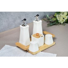 Paçi-Nora 5'li Bambu Standlı Mutfak Seti (P/POR-102036)