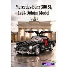 L'edoren Siyah 1954 Mercedes-Benz 300SL 1/24 Diecast Model Araba Metal Klasik Araç