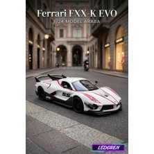 L'edoren Beyaz Renkli Ferrari Fxx-K 1/24 Diecast Koleksiyon Maket Model Araba