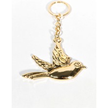 Moncuk Design Kuş Figürlü Gold Anahtarlık - Özgürlüğün ve Zarafetin Simgesi