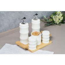 Paçi-Nora 5'li Bambu Standlı Mutfak Seti (P/POR-102037)