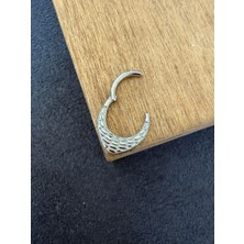 Rupen Kraft 316 L Cerrahi Çelik Otantik Desenli Oval Model Halka Piercing