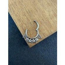 Rupen Kraft 316 L Cerrahi Çelik Zirkon Taşlı Pırlanta Model Halka Piercing