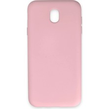 Flzdgnkr Newface  Galaxy J7 Pro / J730 Kılıf Nano Içi Kadife Silikon - Pudra