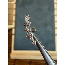 Aida Jewelss %100 316 L Cerrahi Çelik Pırlanta Modeli Zarif Labret Piercing