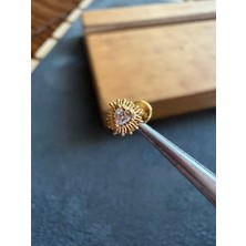 Aida Jewelss %100 316 L Cerrahi Çelik Kalpli Zarif Helix Tragus Kıkırdak Piercingi