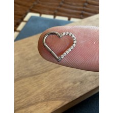 Aida Jewelss Gerçek G23 Titanium Kalp Modeli Kilitli Titanum Halka Piercing