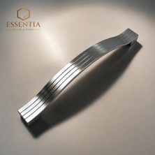 ESBH 160 mm Gümüş Çizgili Mobilya Kulpu – Modern Paslanmaz  Dolap ve Çekmece Kulbu