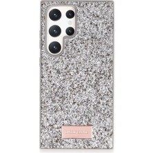 Flzdgnkr Onegif  Galaxy S23 Ultra Bright Simli Kapak - Gümüş